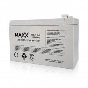 Akumulator żelowy MAXX 12V 9Ah 12-FM-9