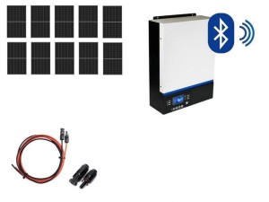 Hybrydowy zestaw solarny off-grid ESB-10kW + 10xPV Mono 2 x (kable 2x25m) 