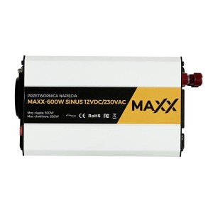 Przetwornica napięcia MAXX 600W SINUS 12VDC/230VAC [300W/600W]