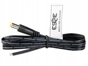 Wtyk DC z kablem 3,0m wtyk prosty 2,1/5,5 – cynowane końce AWG20