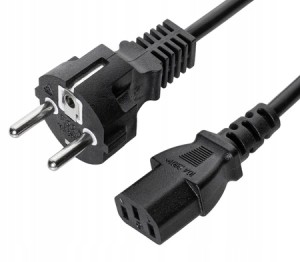 Kabel zasilający 1,5 m EU C13 komputerowy prosty