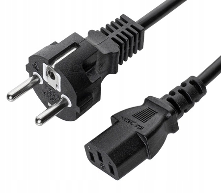 Kabel zasilający 5 m EU C13 komputerowy prosty