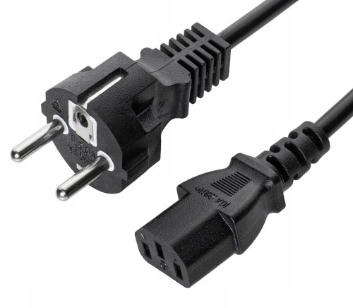 Kabel zasilający 3m EU C13 komputerowy prosty