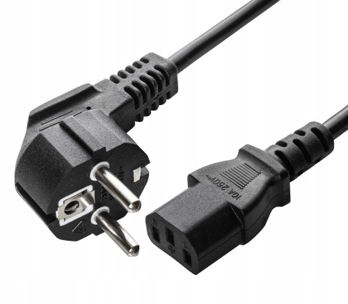 Kabel zasilający 1,2m EU kątowy / C13 komputerowy prosty