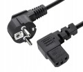 Kabel zasilający 5m EU C13 komputerowy kątowy
