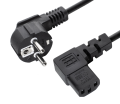 Kabel zasilający 1,8m EU C13 komputerowy kątowy