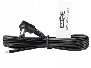 Wtyk DC z kablem 5m wtyk kątowy 2,5/5,5 – cynowane końce AWG20