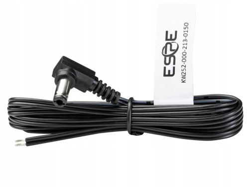 Wtyk DC z kablem 1,5m wtyk kątowy 2,5/5,5 – cynowane końce AWG20