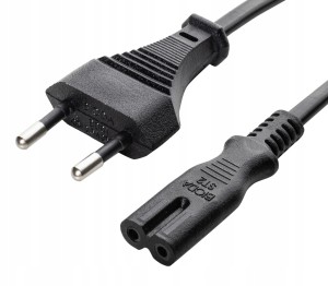 Kabel zasilający 1,8m EU C7 ósemka 2-PIN RTV AGD TV