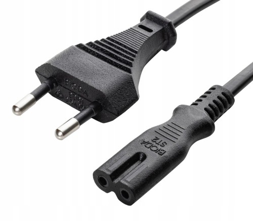 Kabel zasilający 1,8m EU C7 ósemka 2-PIN RTV AGD TV