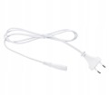 Kabel zasilający 1,8m EU C7 ósemka 2-PIN RTV AGD TV biały