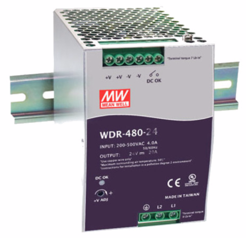 ZASILACZ 24V 20A 480W MEAN WELL WDR-480-24 