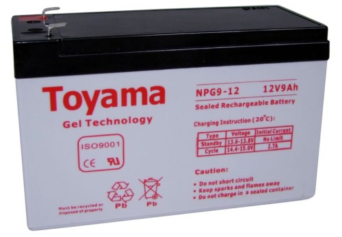  AKUMULATOR ŻELOWY TOYAMA NPG9-12 12V 9AH F1