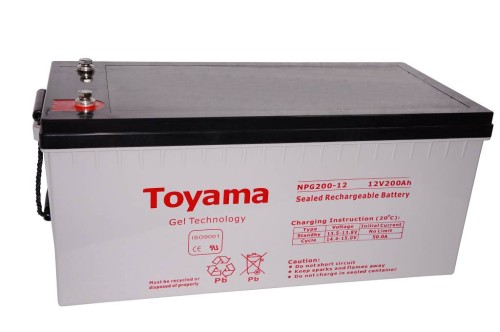  AKUMULATOR ŻELOWY TOYAMA NPG200-12 12V 200AH M8