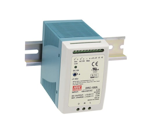 Zasilacz 13,8V 4,5A/2,5A 96,6W DIN Mean Well DRC-100A