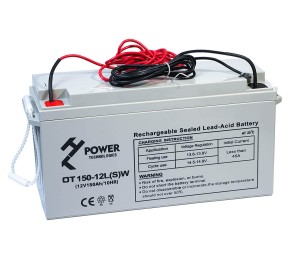 AKUMULATOR ŻELOWY GEL HT POWER OT150-12LSW 12V 150AH Z KABLAMI